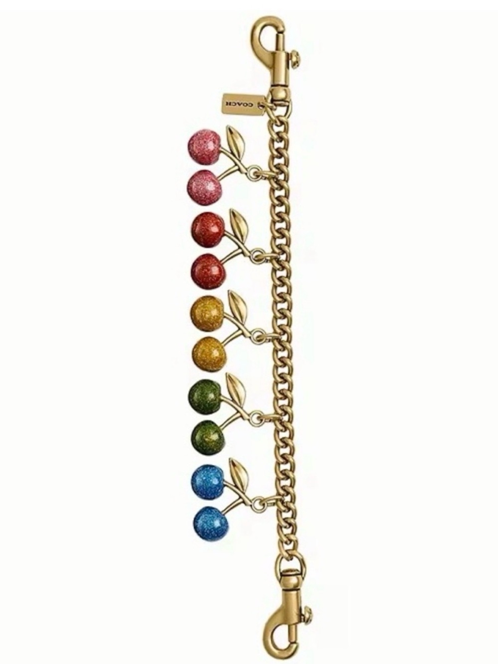 Coach Rainbow Cherries Chain Bag Charm NWT - RARE
